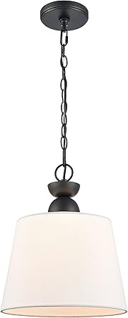 12.75'' Wide 4-Light 12'' Black Transitional Fabric | Amazon (US)