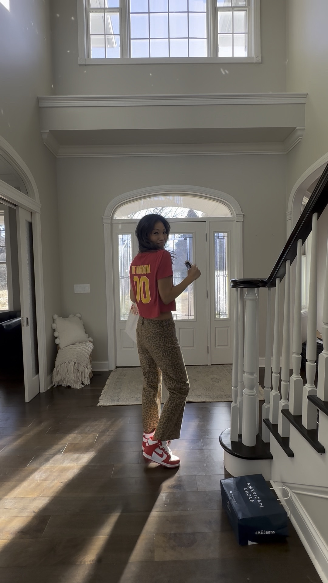 Styling leopard print pants five different ways- these pants are amazing, and leopard is such a fun print to wear!! Pants run a bit big; I sized down one size. #americaneagle #ae #amazonfinds #amazonfashion #freepeople 

#LTKStyleTip #LTKFindsUnder50 #LTKSaleAlert