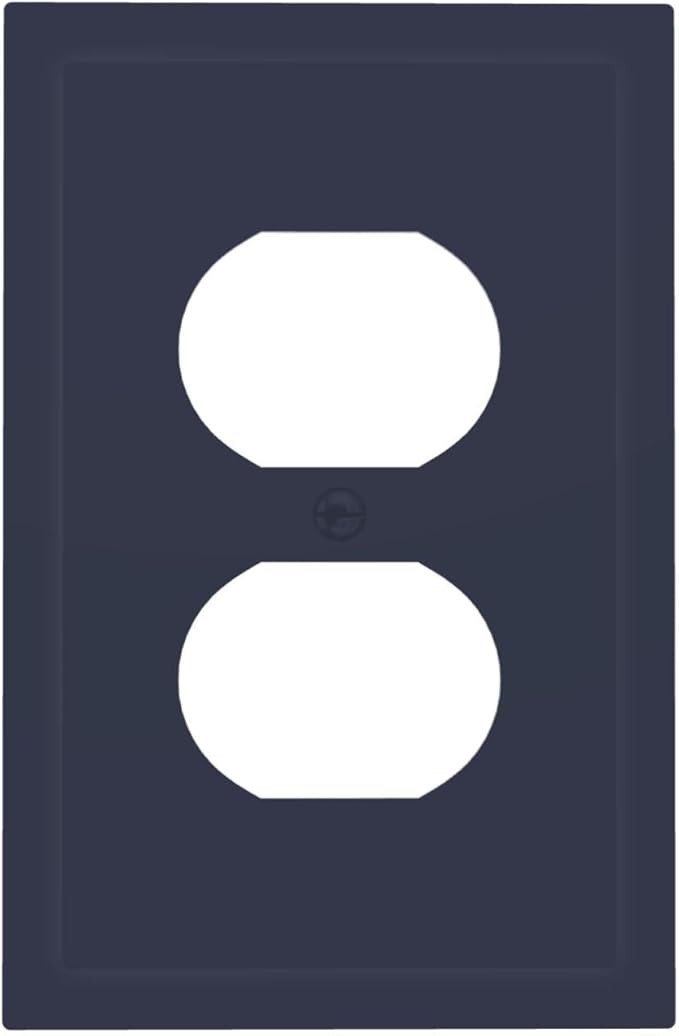 Dark Navy Blue 1 Gang Duplex Outlet Covers Decorative Deep Sea Blue Light Switch Covers Electrica... | Amazon (US)
