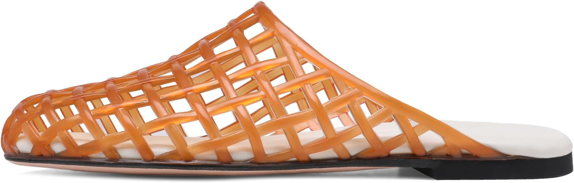 Clear Jelly Shoes for Women Slip on Jelly Mesh Slides Comfortable Closed Toe Flats Sandals Summer... | Amazon (US)