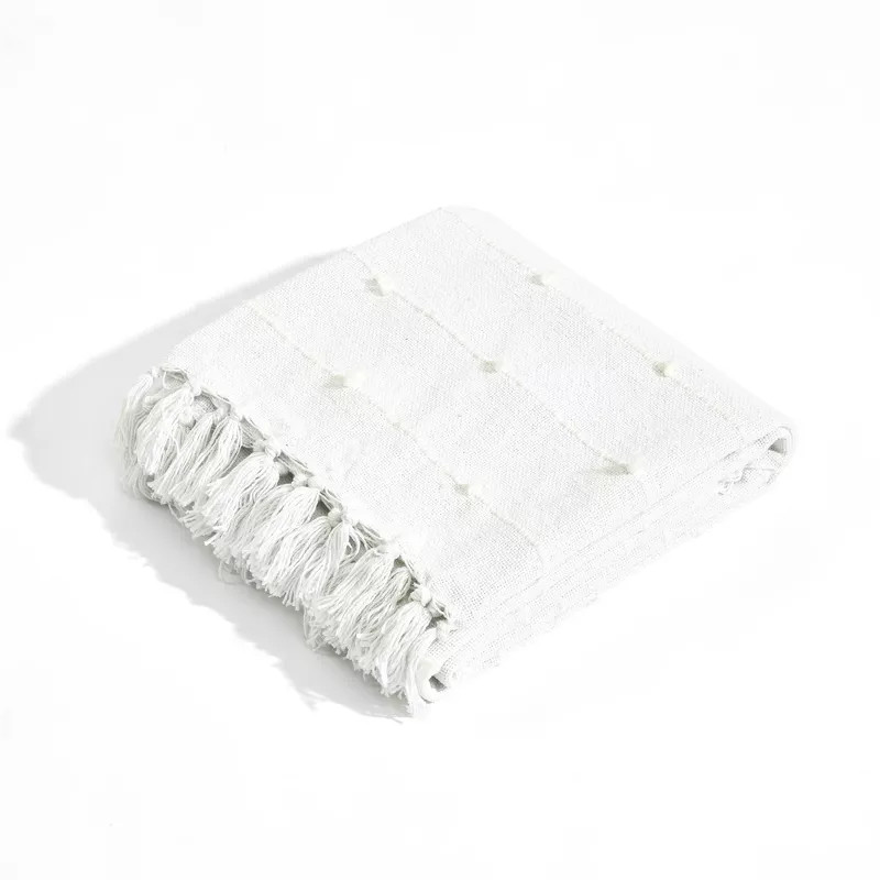 50"x60" Boho Tufted Cotton Woven Tassel Throw Blanket with Fringes - Lush Décor | Target