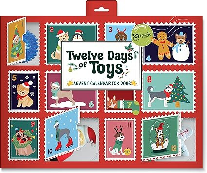 Spunky Pup 12 Days of Toys Advent Calendar 2024 - Non-Toxic for Dogs - Includes 12 Different Toys... | Amazon (US)