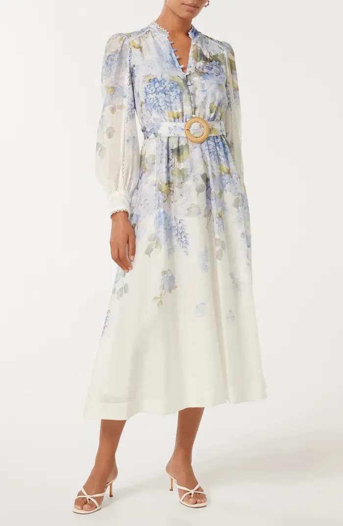 Peyton Belted Long Sleeve Button Front Maxi Dress | Nordstrom