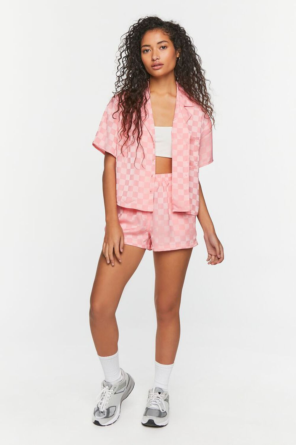 Jacquard Checkered Short-Sleeve Shirt | Forever 21 (US)