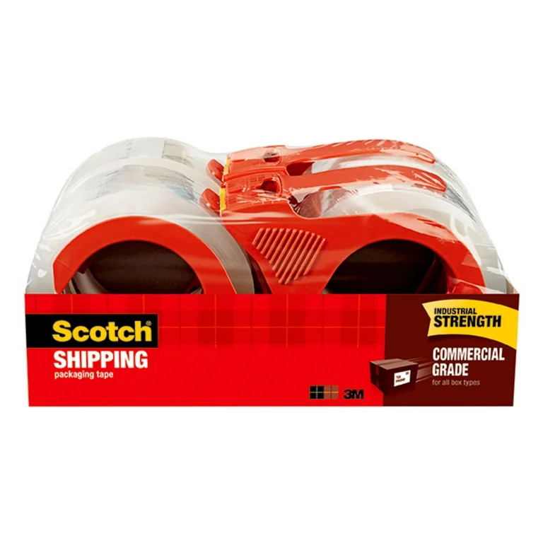 Scotch® Commercial Grade Packaging Tape, 1.88 in. x 54.6 yd., Clear, 4 Rolls/Pack | Walmart (US)