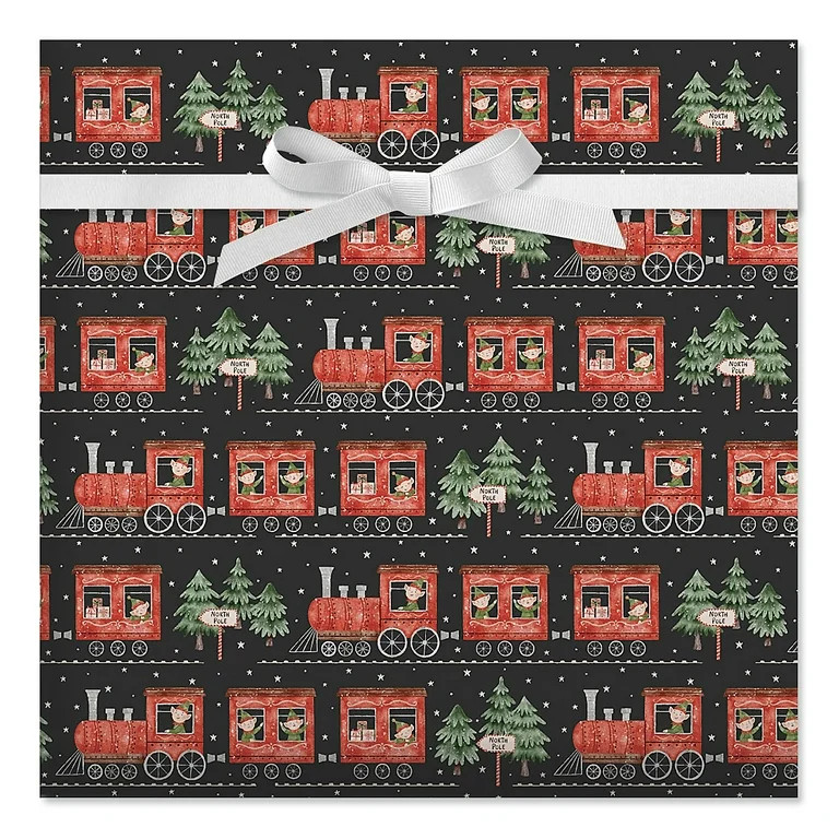 Current Jumbo Double-Sided North Pole Express Rolled Wrapping Paper , Jumbo Roll 61 sq. ft. - Wal... | Walmart (US)