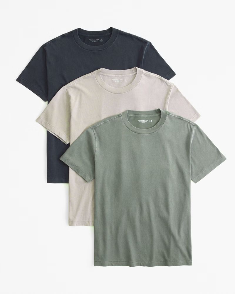 Men's 3-Pack Essential Tees | Men's New Arrivals | Abercrombie.com | Abercrombie & Fitch (US)