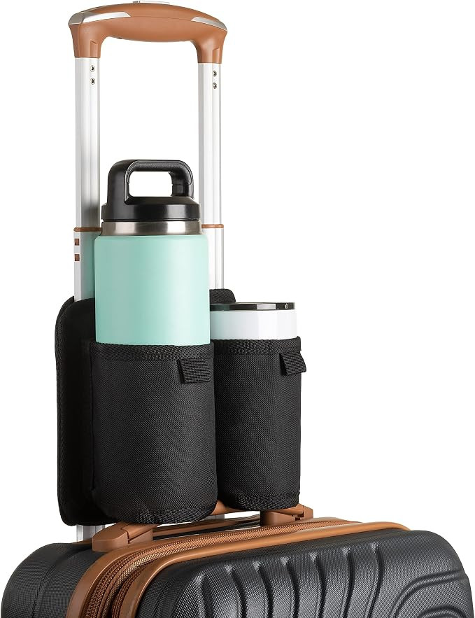 Travel Luggage Cup Holder for Suitcase - Travel Gifts Plane Accessories -Travel Gear | Amazon (US)