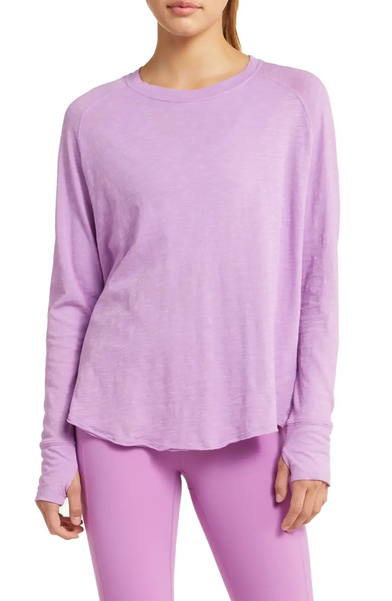Relaxed Long Sleeve Slub Jersey T-Shirt | Nordstrom