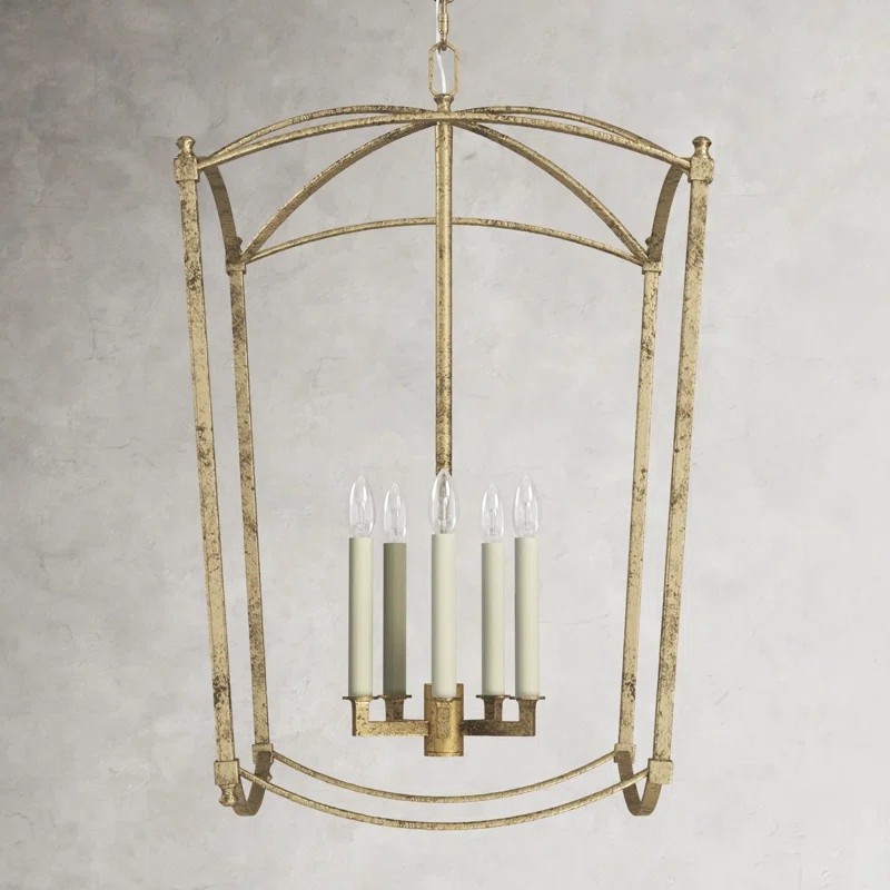 Olive 5 - Light Dimmable Lantern Geometric Chandelier | Wayfair North America