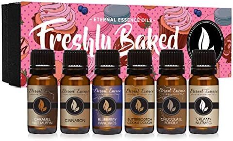 Freshly Baked - Gift Set of 6 Premium Fragrance Oils - Blueberry Pancakes, Caramel Nut Muffin, Bu... | Amazon (US)