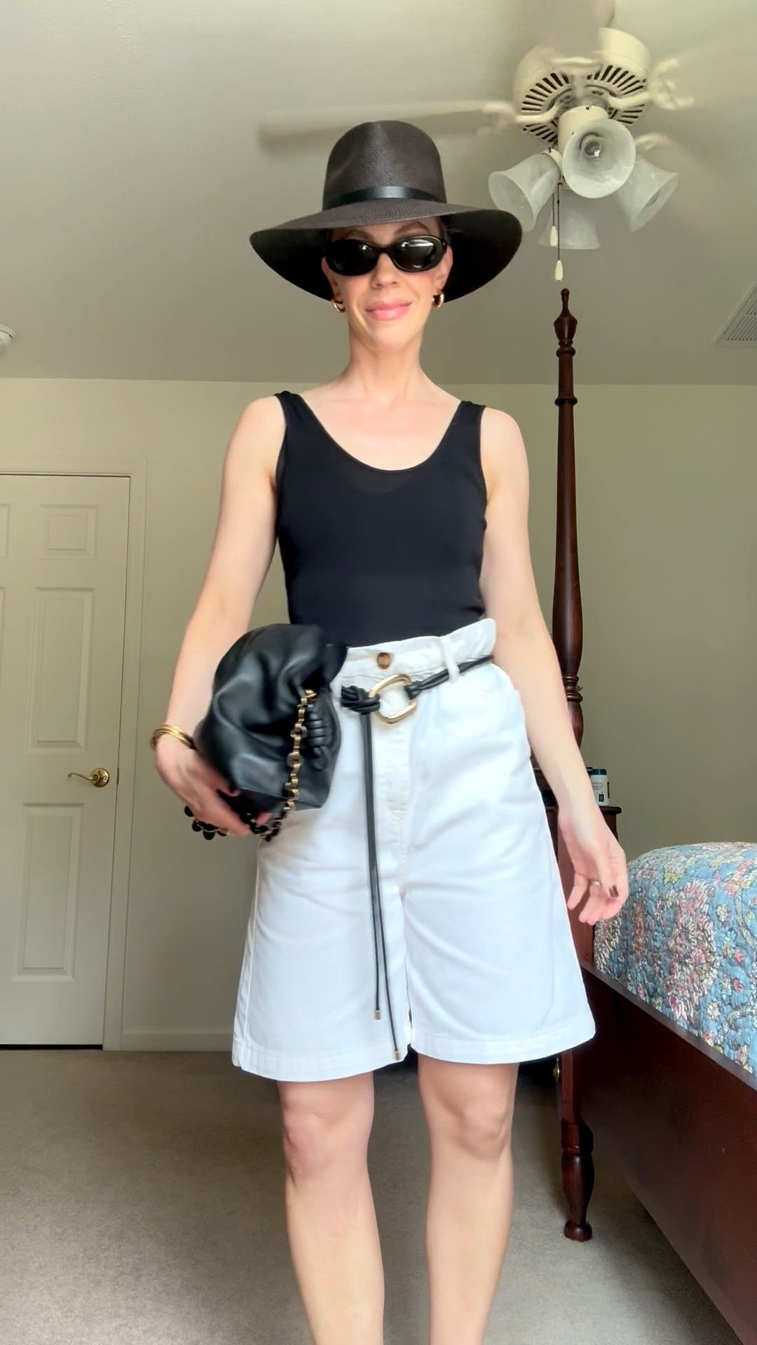 Black and white summer outfit idea - these bermuda shorts are on sale under $20!

#LTKSaleAlert #LTKSeasonal #LTKOver40