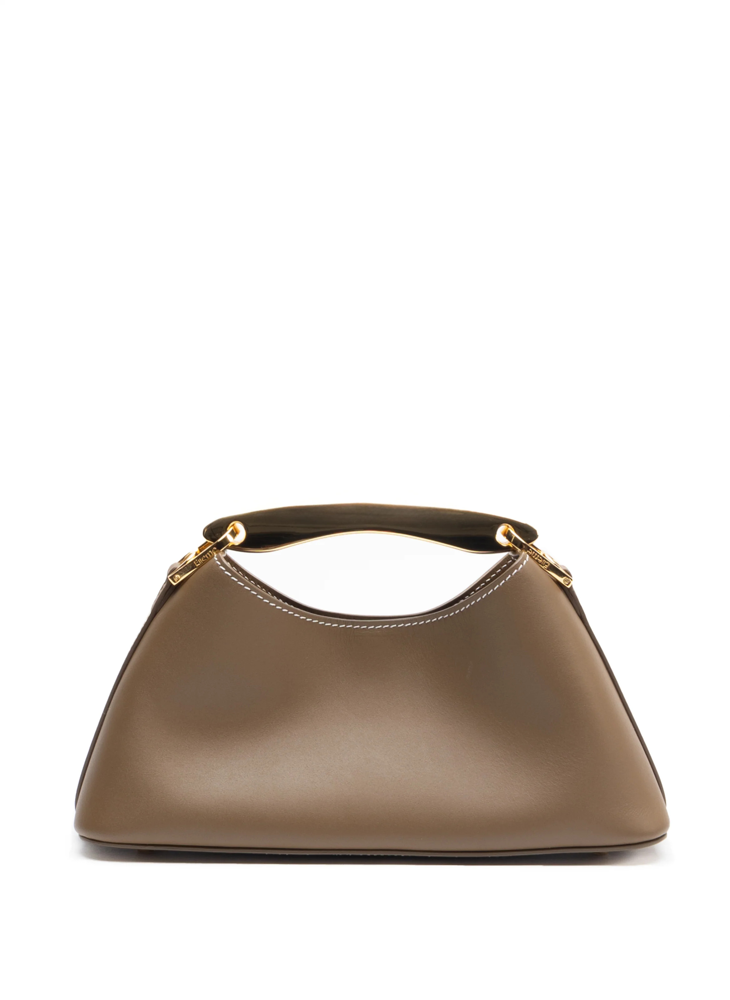 Mini Boomerang Leather Rock/White Stitches | Elleme