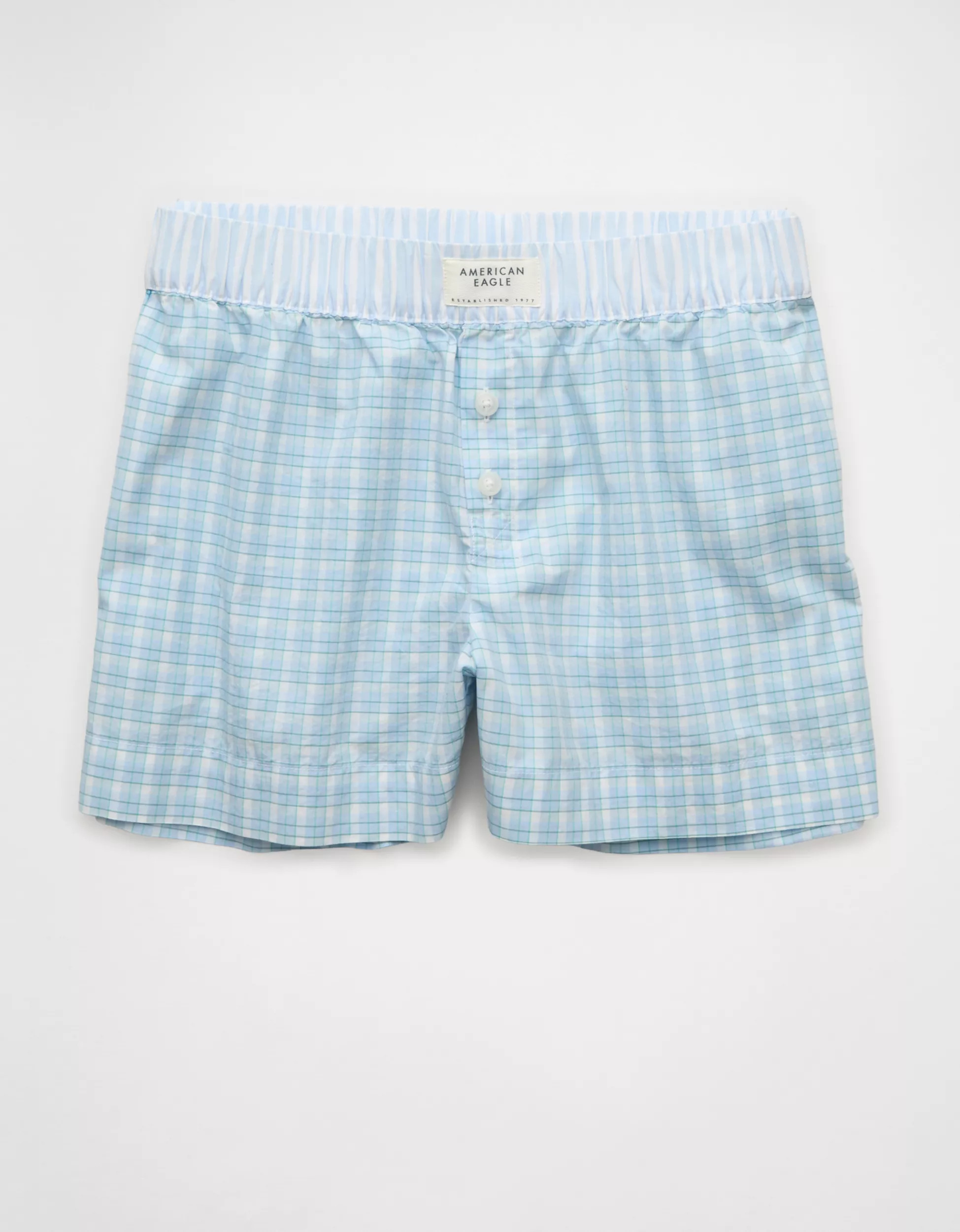 AE Plaid Boxer Sleep Short | American Eagle Outfitters (US & CA)