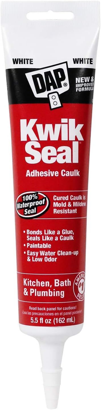 Kwik Seal 7079818001 Kitchen & Bath Adhesive Latex Caulk, White | Amazon (US)