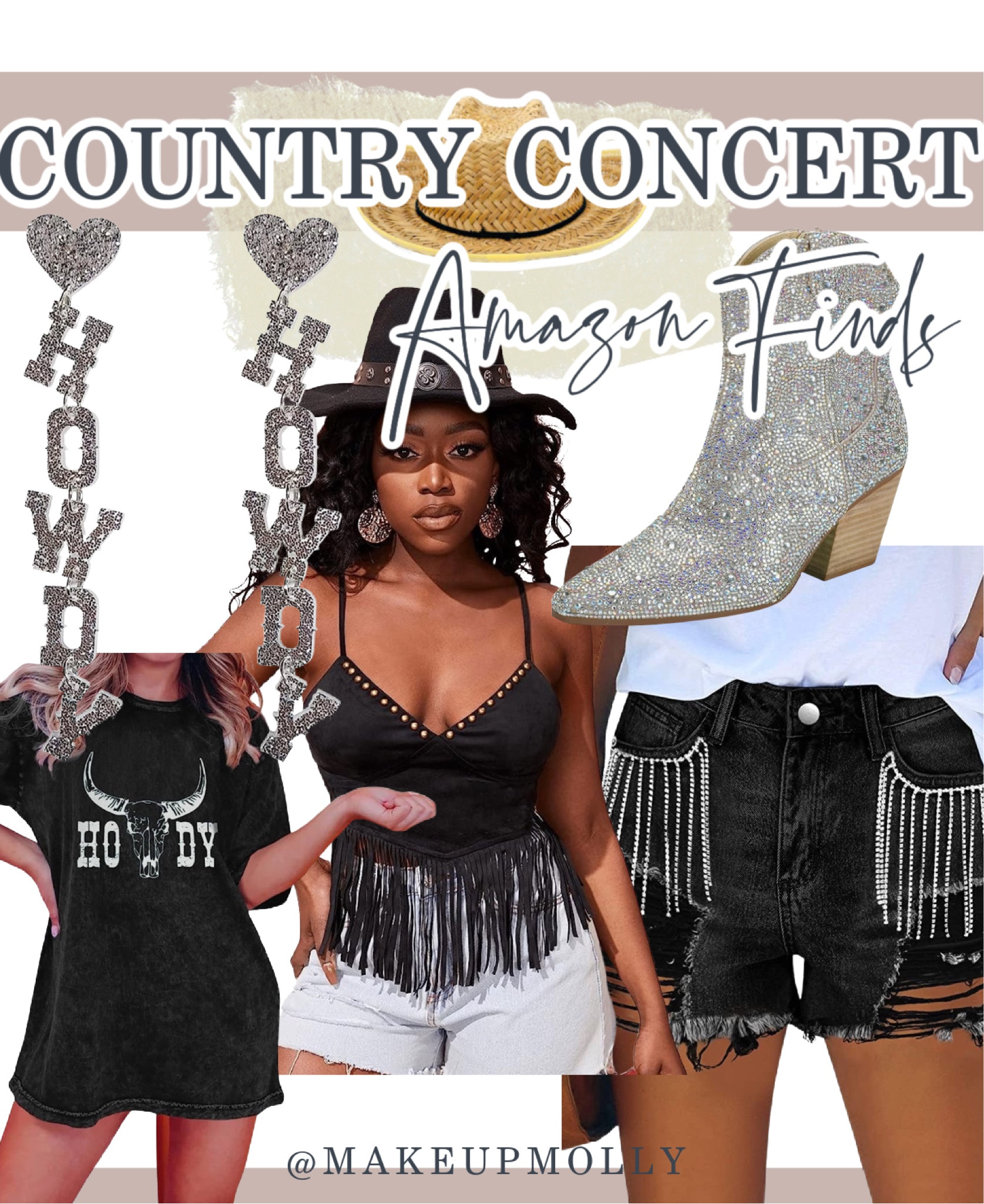 Country Concert Amazon Outfit Ideas 
•
Country concert outfit
Summer country concert 
Concert fashion 
Festival fashion 
Festival look 
Cowboy boots 
Cowboy shorts woman’s 
Sparkly bodysuit 
Country concert amazon finds 
Amazon fashion 
Cowboy boots white 
Rhinestone shorts 
Sparkly bodysuit 
Nashville outfits 
Nashville outfit idea
Nashville 
Morgan wallet concert 

#LTKtravel #LTKSeasonal #LTKFind