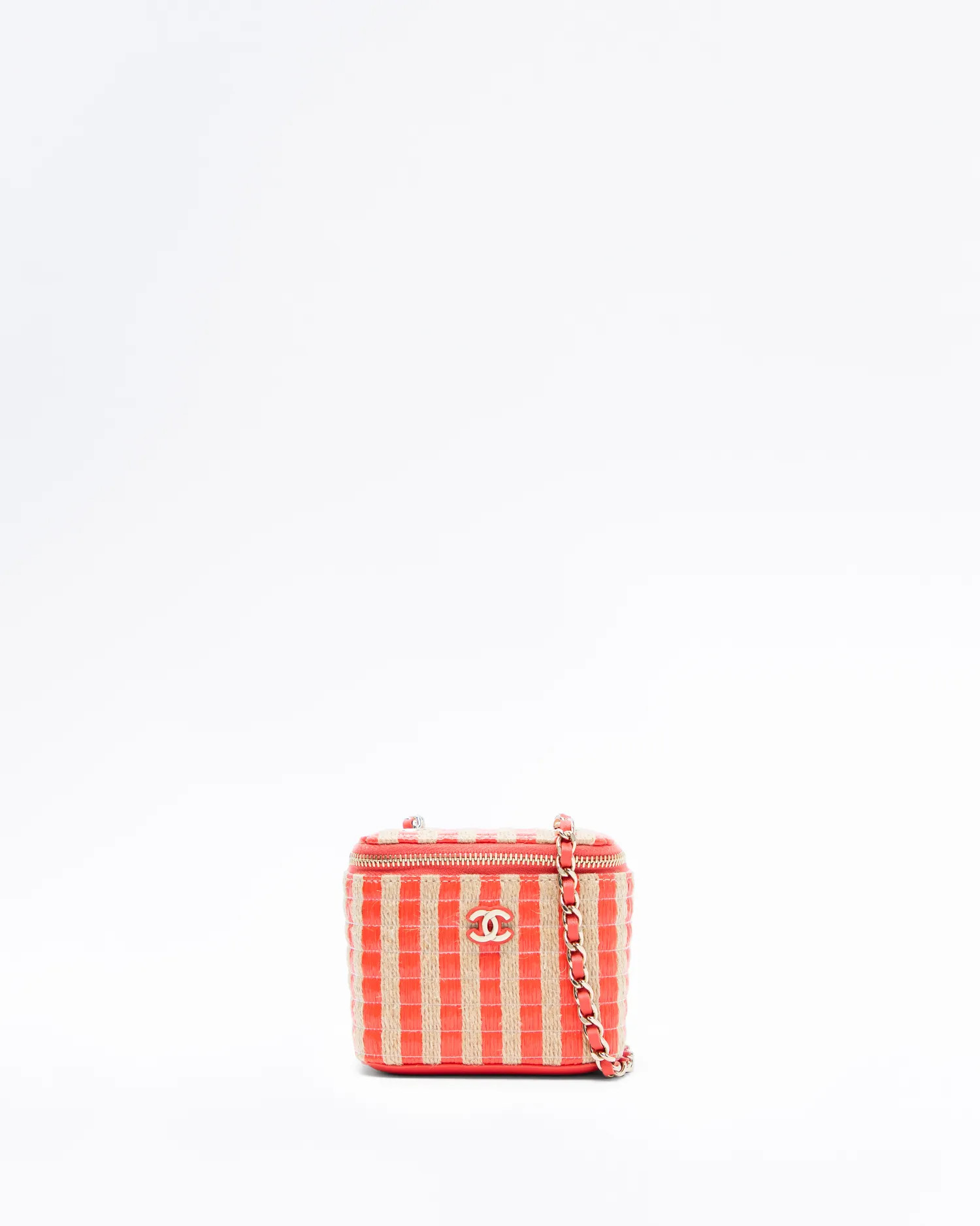 Raffia Mini Vanity with Chain | Vivrelle