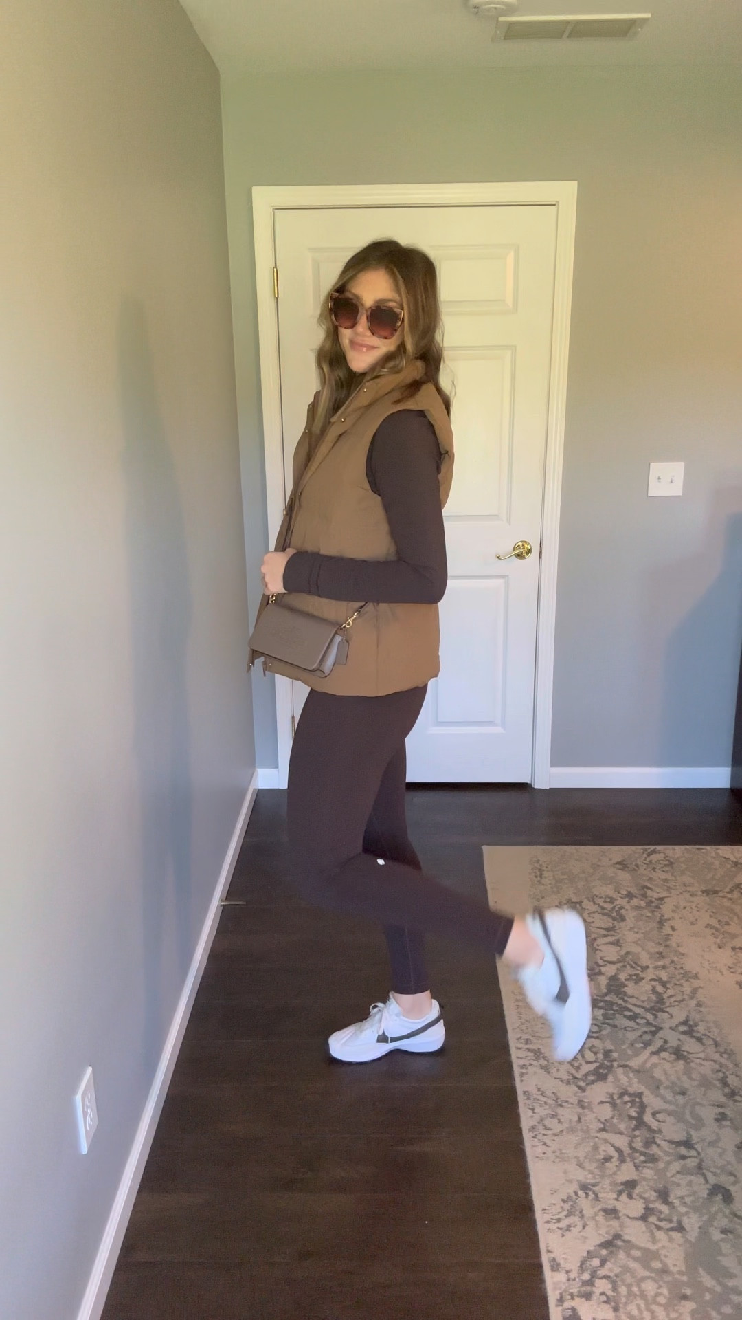 A chocolately look for fall. 🍫🤎🍂 The down puffer vest feels so high quality & really goes the outfit together. 

#LTKShoeCrush #LTKActive #LTKStyleTip