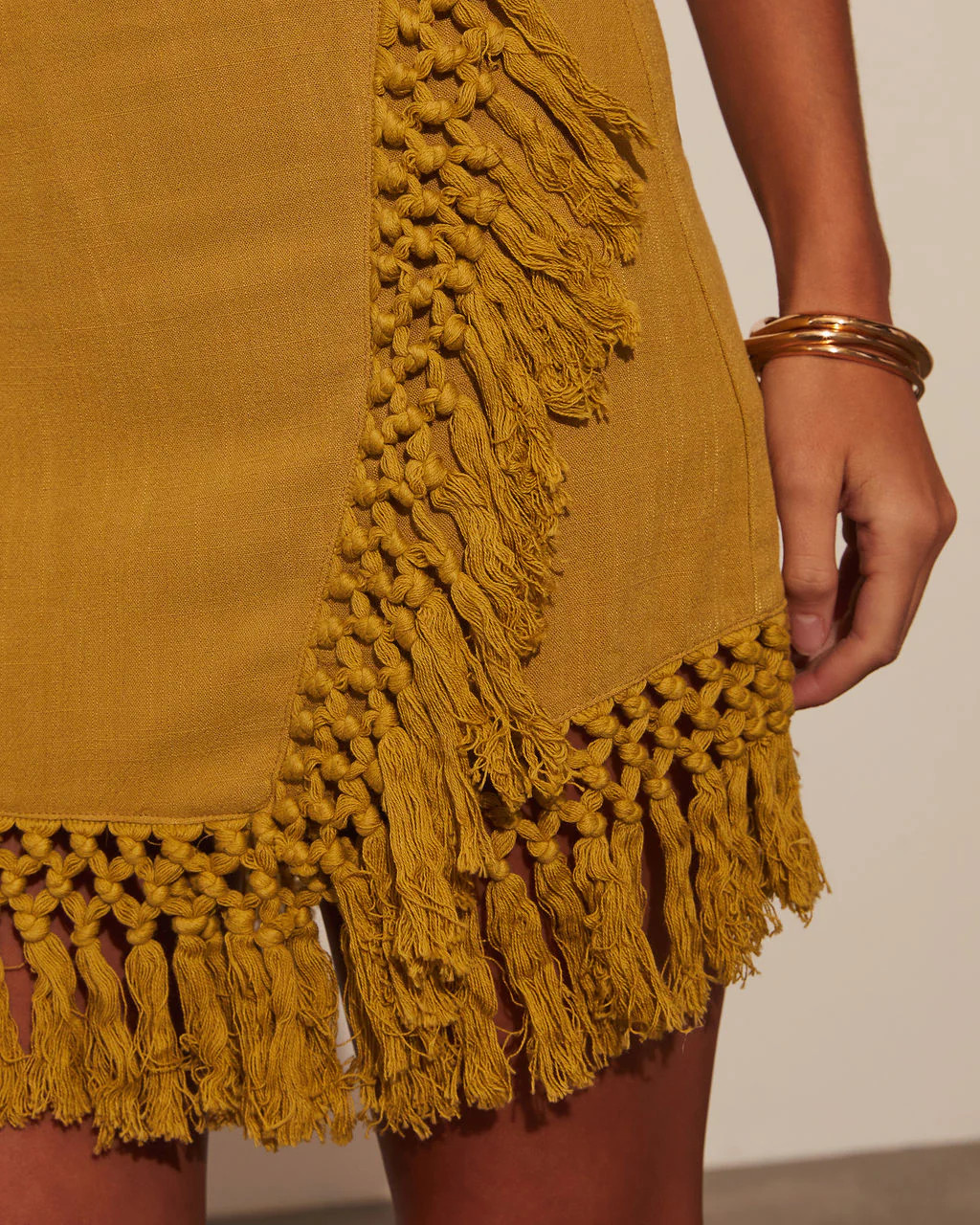 Madrid Tango Wrap Fringe Mini Skirt | VICI