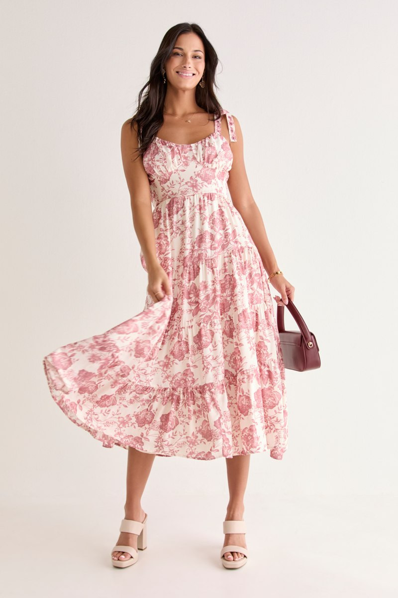 Martina Floral Midi Dress | Francesca's