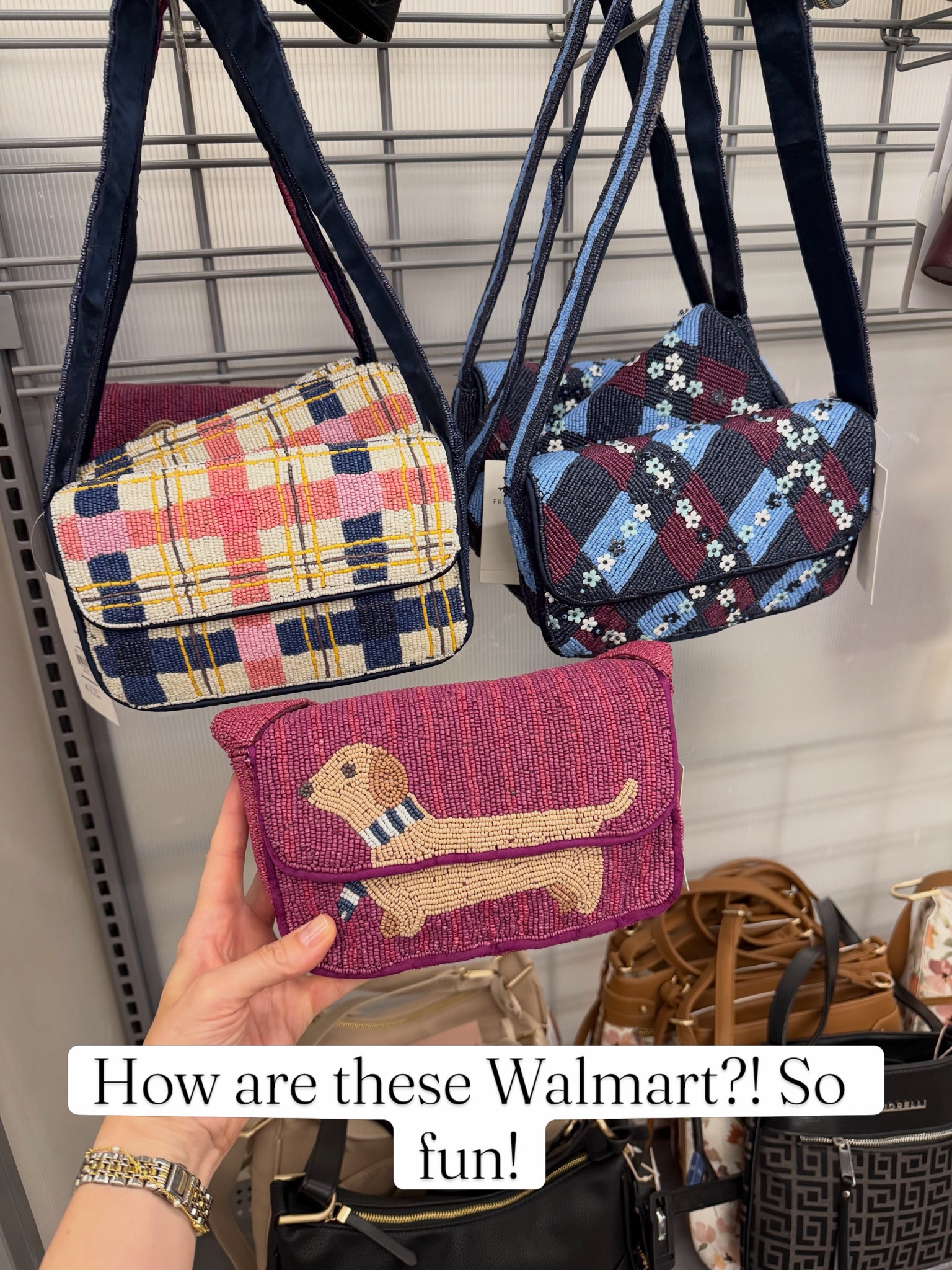 Fun beaded purses at Walmart