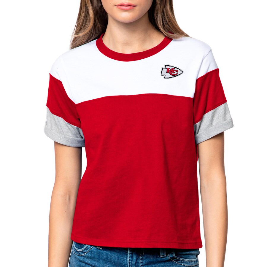 Women's Kansas City Chiefs Antigua White/Red Flip T-Shirt | NFL Shop