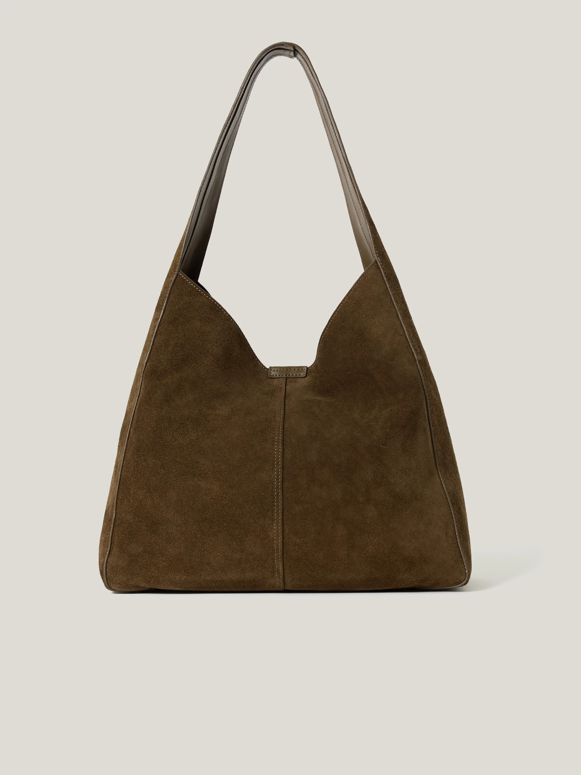 Heckfield Suede Tote | Khaki | Jigsaw (UK)