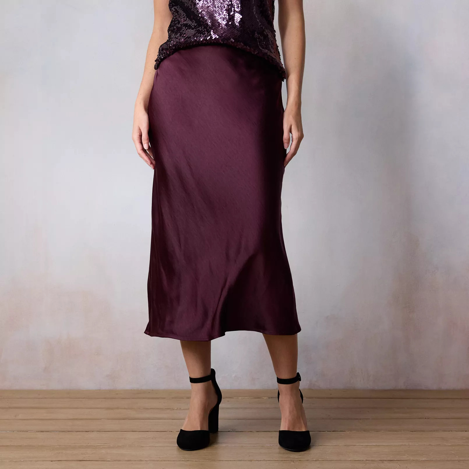 Women's LC Lauren Conrad Midi Slip Skirt | Kohl's