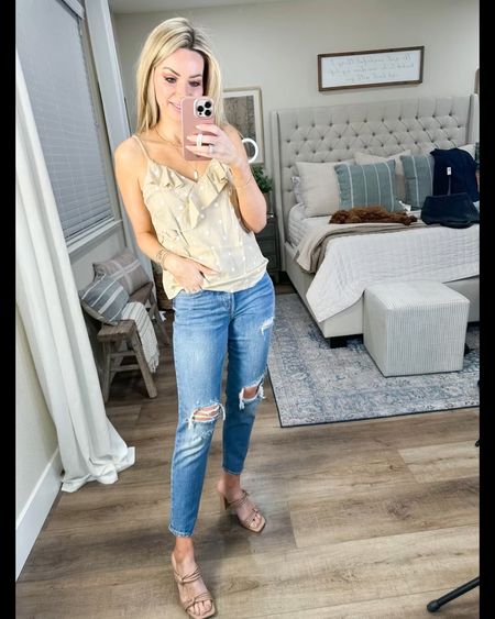 Outfit inspo
Sale alert
Cami size small
Rockstar distressed jeans wearing size 0



#LTKunder50 #LTKsalealert #LTKFind