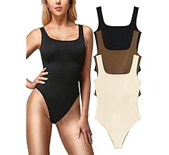 MRIGNT Ribbed Seamless Bodysuit for Women, Sleeveless Shapewear Tank Top for Tummy Control, Sexy ... | Amazon (US)