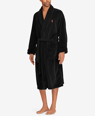 Men's Microfiber Plush Shawl Collar Robe | Macy's
