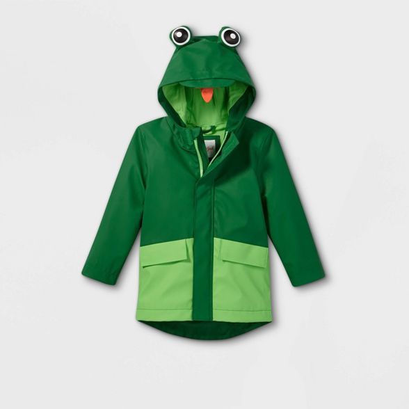 Toddler Boys' Frog Rain Jacket - Cat & Jack™ Green | Target