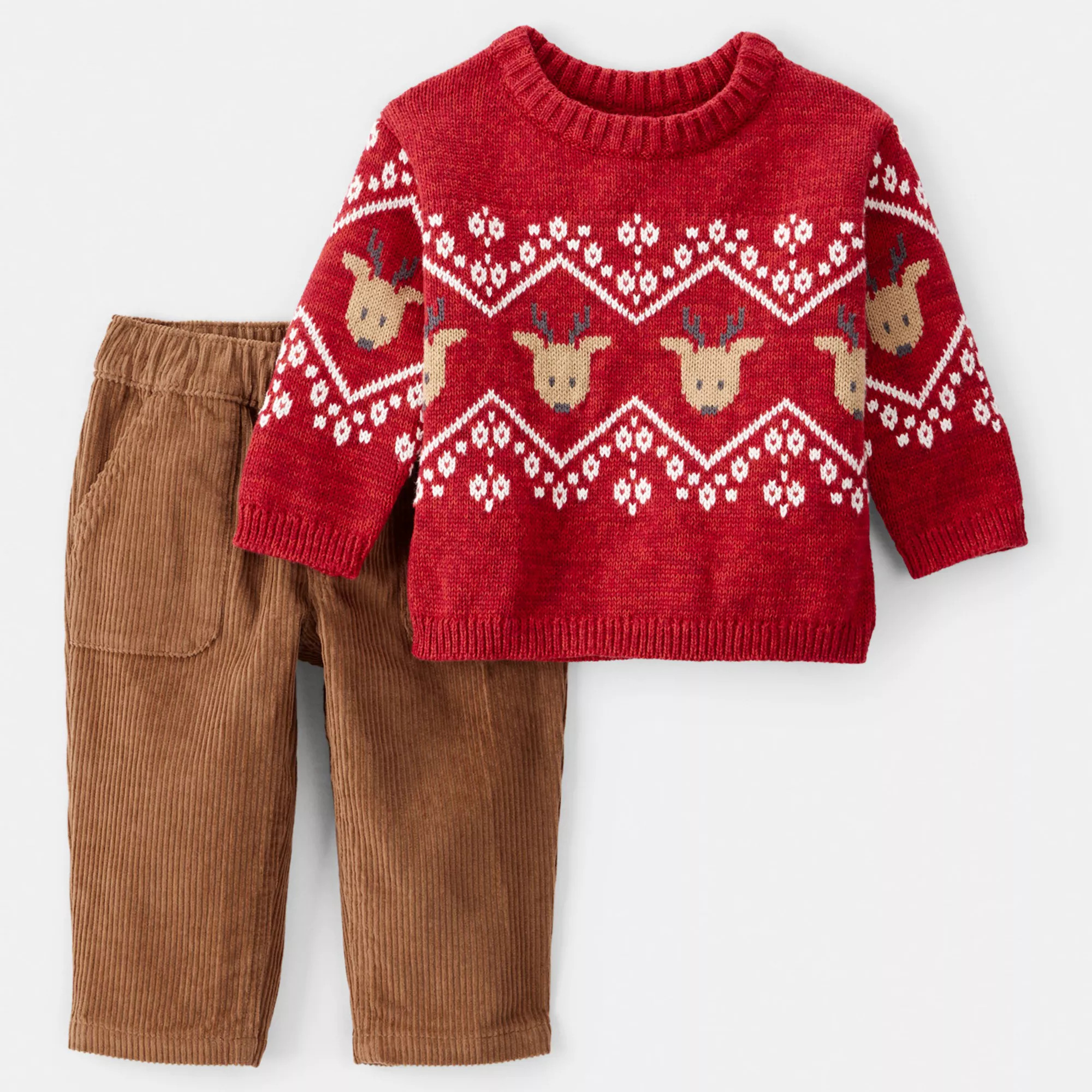 Baby Boy Carter’s 2-pc. Fair Isle Long Sleeve Sweater & Pant Set | Kohl's