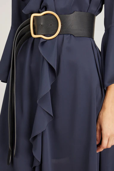 Smooth Simplicity Belt in Pure Black | Hampden Clothing