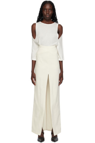 White Chalisa Denim Maxi Skirt | SSENSE