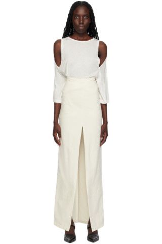 White Chalisa Denim Maxi Skirt | SSENSE