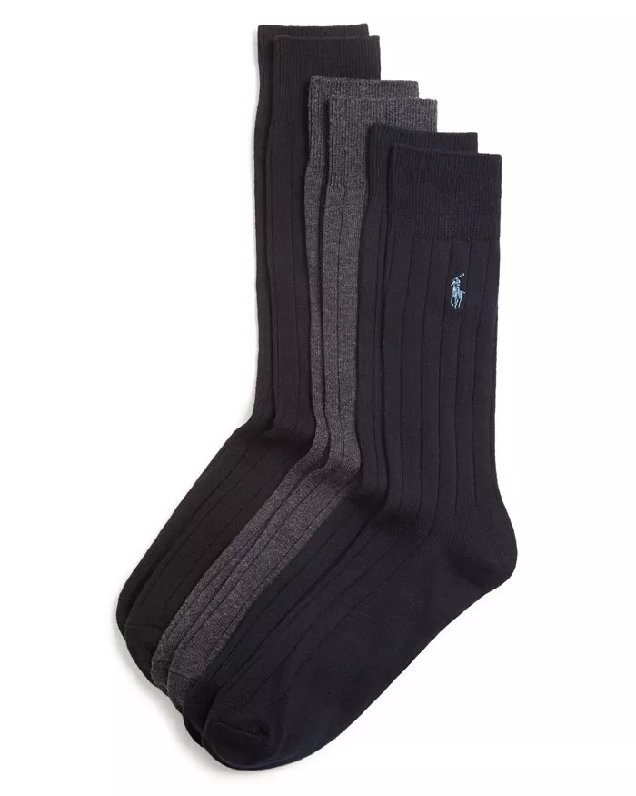 Solid Ribbed Dress Socks, Pack of 3 | Bloomingdale's (US)