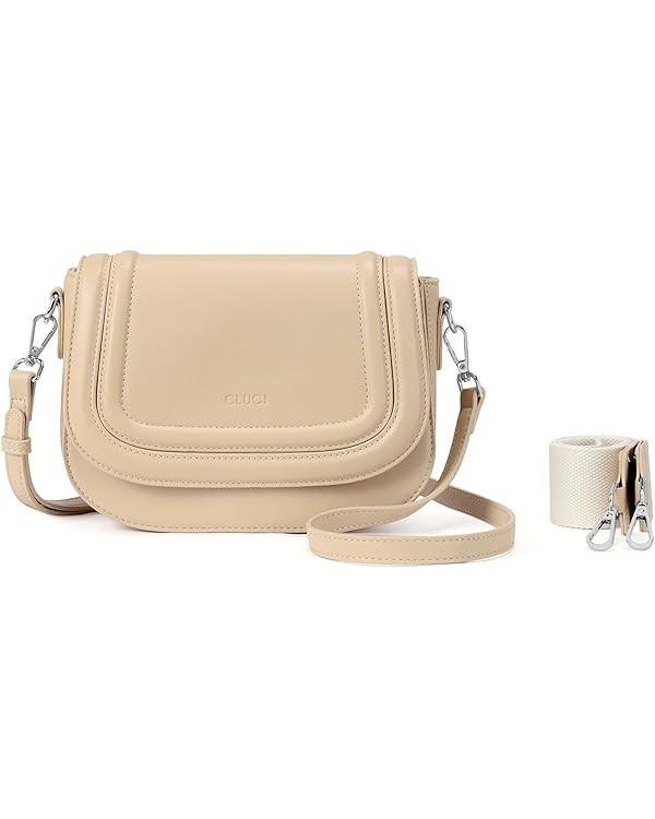 CLUCI Small Purses for Women Trendy,Vegan leather Shoulder Bag Crossbody Bags for Women With 2 Sh... | Amazon (US)