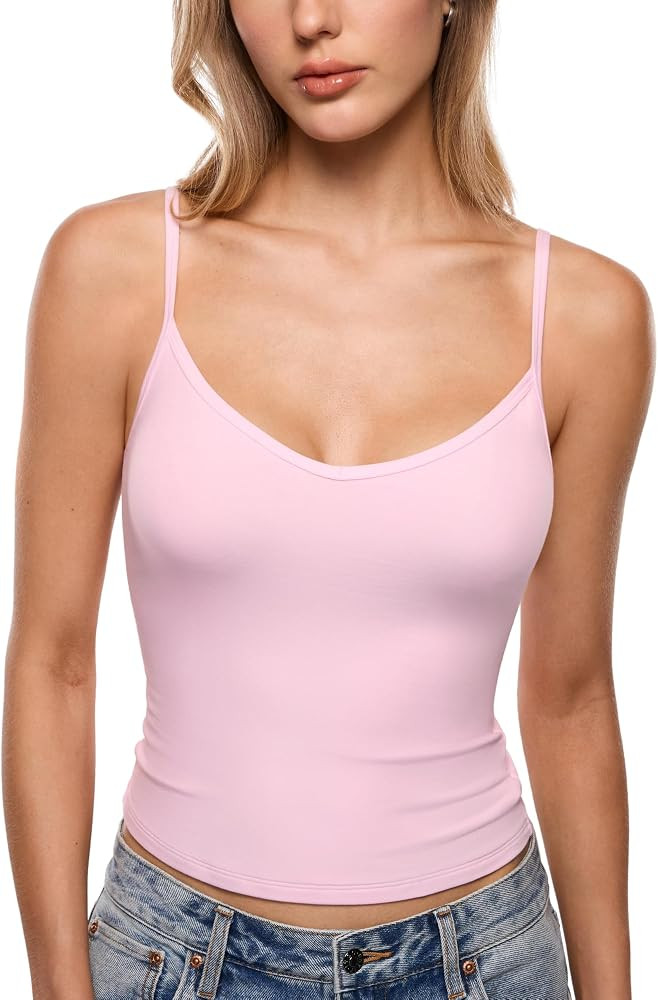 INLYRIC Women's Inbarely Cotton High Stretch V Neck Camisole | Amazon (US)