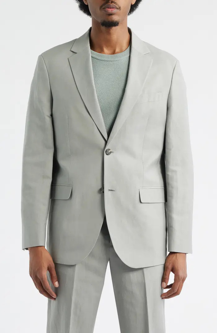 Slim Fit Solid Linen Blend Sport Coat | Nordstrom