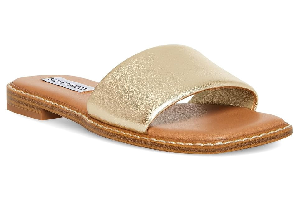 Steve Madden Sandra Sandal (Gold Leather) Women's Sandals | Zappos