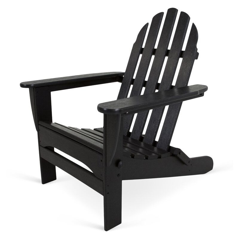Classic Folding Adirondack Chair, Black | One Kings Lane