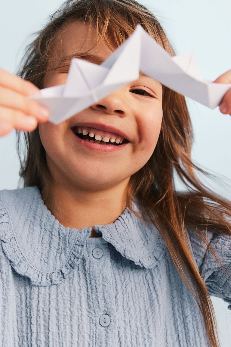 Blouse with Collar - Light blue - Kids | H&M US | H&M (US + CA)