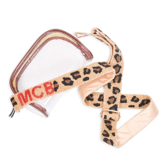 Custom Beaded Leopard Monogrammed Purse Strap | Etsy (US)