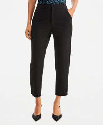 I.n.c. International Concepts Women's High-Rise Slim-Fit Cropped Pants, Macy's Exclusive - Dark Roast | Macy's