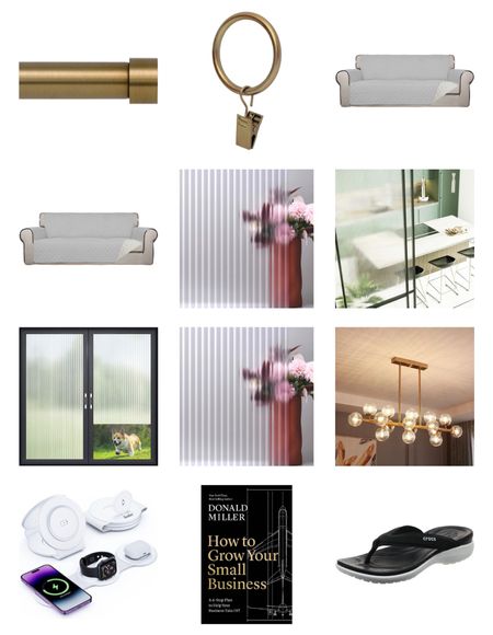 In my Amazon cart right now! I’m loving these curtain rods and rings that look designer but are inexpensive. I’m getting some sofa covers to protect our new couches from the kids and dogs. I’m using reeded glass film in our laundry room project! I am replacing the chandelier in the dining room. I’ve heard great things about this phone/watch charger for my desk. This book is AMAZING advice for your small business. And I LOVE these comfy, every day flip flops!

#LTKsalealert #LTKhome #LTKFind