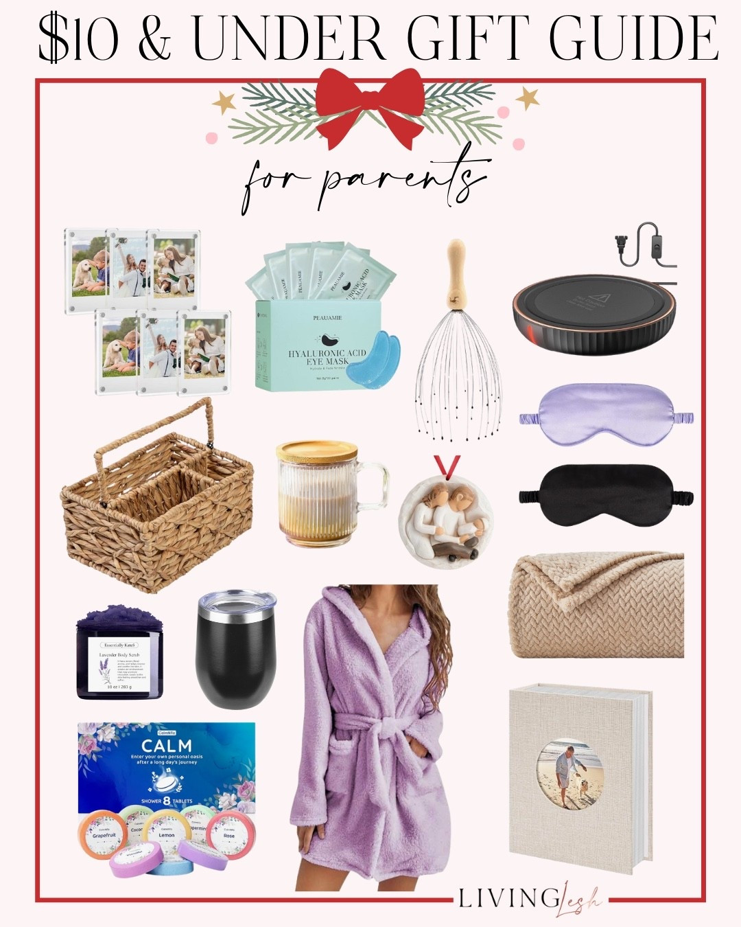 Amazon finds | Amazon gifts | Amazon gifts under 10 | Gift ideas | Gift guide | Gifts for parents | robe | Gifts under 10 | eye mask | blanket | wine glass | picture frame | photo album

#LTKHome #LTKSeasonal #LTKFindsUnder50