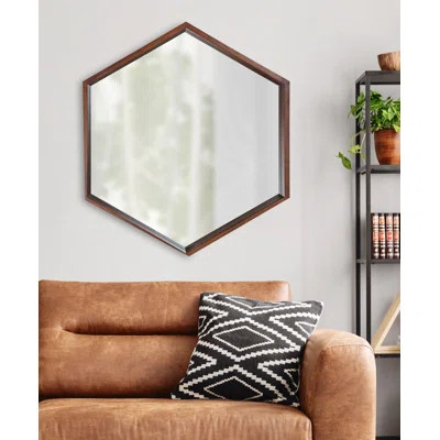 Loftis Modern Accent Mirror Mercury RowÂ® Finish: Brown | Wayfair North America