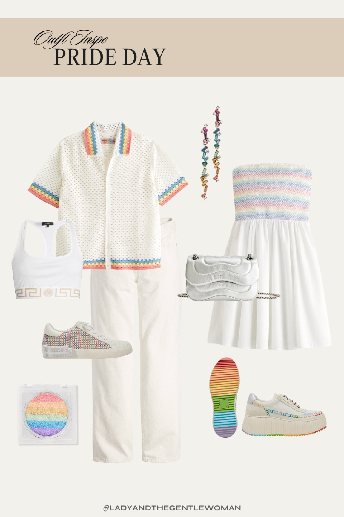 Couples pride outfits / pride looks / festival outfits / outfits for pride / rainbow dress / crochet outfits / rainbow sneakers / rainbow looks

#LTKStyleTip #LTKFindsUnder100 #LTKSeasonal