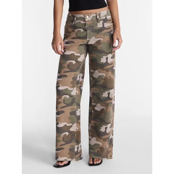 No Boundaries Mid Rise Baggy Jeans, 29", 31", 33" Inseams, Women's Sizes 00-24W | Walmart (US)